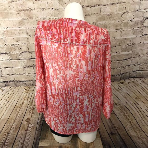 Collective concepts coral chiffon blouse - Picture 4 of 9